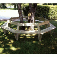 Bancs tour d'arbre Turin octogonal_1