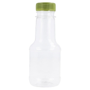 Bouteille PET transparent + bouchon plastique vert 110ml Ø4,5x11,4cm - par 100_1