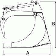 Godet d'engrais avec grappin - 1 grappin / 1 vérin - renforcés - attec_1