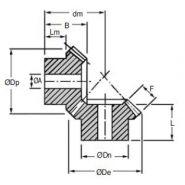 Plastique moulé - engrenage conique - hpc - rapport 1:1 - module 1,00 - série économique_1