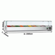 Vitrine à ingrédients réfrigérée avec pare-haleine - 9 x GN 1/3_1