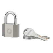Cadenas à clé Octo 40mm - anse acier cémenté nickelé - 3 clés réversibles - Thirard_1