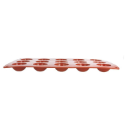 Moule 15 demi-sphères Ø4cm silicone rouge 17,5x30cm_1