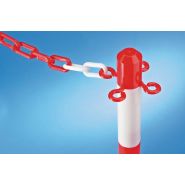 Pal40rb - barrière à chaîne poteau en plastique à lester - signals - h 900 x ø 40 mm_1
