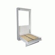 Armoire lit escamotable Kompact - ouverture assistée - blanc mat - couchage 90x200 cm - ultra plate_1