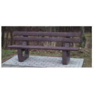Banc public en 100% plastique recyclé - ALTON - 200 cm avec ou sans dossier, pieds monobloc et lames premium_1
