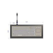 Clavier inox en boîtier 105 touches - Pavé tactile étanche IP65 - USB - KSTM105RVS - Conçu pour l'industrie agroalimentaire_1