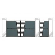 Portail New York - cadre tube 40x40x2 - bi-couleurs - options de finition_1