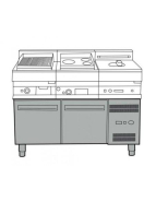 Soubassement - Froid ventilé négatif, 2, 3 ou 4 portes, ACIER INOX - Référence: SBI 2P BT GL_1