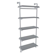 Structure Urban L104xH243cm pour 5 tablettes - tube Ø34,5mm - métal mat - système d'agencement tubulaire_1