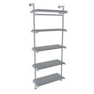 Structure Urban L104xH243cm pour 5 tablettes - tube Ø34,5mm - métal mat - système d'agencement tubulaire_1