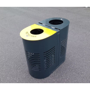 Poubelle bi-flux pour intérieure ou extérieure_1