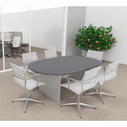 Table de réunion ovale Kate - Mobel Linea - 200, Anthracite_1