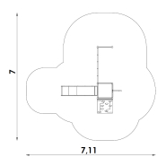 Toboggan avec jeux éducatifs pour aire de jeux conforme EN1176 - Référence BT11382_1