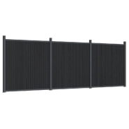 Vidaxl panneau de clôture gris 526x186 cm wpc 3282791_1