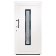 Vidaxl porte d'entrée blanc 108x208 cm pvc 3157078_1