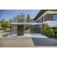 Abri vélos Vision sécurisé - modulable en plusieurs longueurs avec finitions personnalisables_1