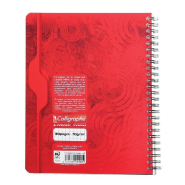 Cahier Calligraphe petits carreaux à spirales - 180 pages - 70g/m² - 17x22cm - Coloris assortis_1
