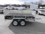 Remorque LIDER côtés bois - 2 essieux - PTAC 750kg - 250 x 132 cm - Référence SARIS_WOODY_BT75_1