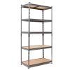 Rayonnages fixes SVR005MB03 - 3 unités en acier gris, 5 niveaux 1800mm H x 900mm L x 450mm P - 175kg UDL_1