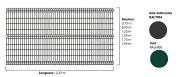 Clôture grillage rigide - l2.23xh0.73à1.93m_1