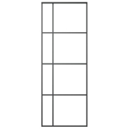 Vidaxl porte coulissante verre esg dépoli et aluminium 76x205 cm noir 151679_1