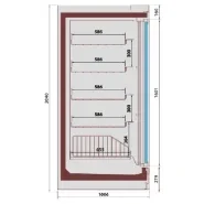 Vitrine murale négative et à groupe déporté avec  portes en triple vitrage pour supermarché - DELPHINIUM_1
