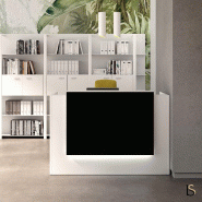 Bureau réception Z2 - Officity - 146, Blanc, Noir_0