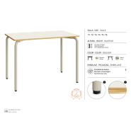 Table de cours 2 PER - P65 X L120 cm_1