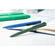Stylo bille en aluminium - encre bleue - couleur vert - 18g_1
