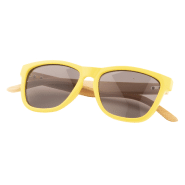 Lunettes de soleil - monture plastique coloré - branches en bambou - protection UV 400 catégorie 3_1