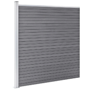 Vidaxl clôture de jardin wpc 699x186 cm gris 3053227_1