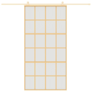 Vidaxl porte coulissante doré 102,5x205 cm verre esg dépoli aluminium 155177_1