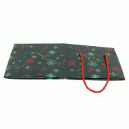 Boite carton carrée pliable Noel Vert 18x18 -_1