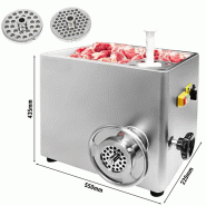 Hachoir à viande électrique professionnel 620 kg/h - 1100W  | Ggm_1