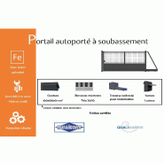 Portail autoporté à soubassement - 10000 / 1500_1