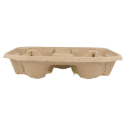 Porte-gobelet 4 gobelets carton recyclé 22x22cm - par 75_1
