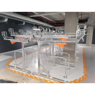 Rack à vélo double étage avec arceau au sol - Largeur d'entraxes 375 - 400 - 450 - 500_2