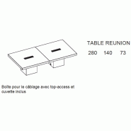 Table de réunion T45 - Officity - Noyer canaletto, 280_1