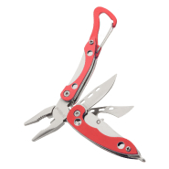 Pince multifonctions en acier inoxydable - 6 fonctions - Couleur rouge - Marque Orizons_1