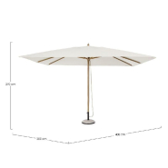 Parasol Eclipse écru/naturel 3 x 4 x 2,7 m_1