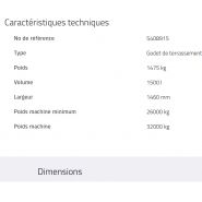Godet d'excavation S70 teeth - Rototilt - 1500 L - système de dents en J ou lames_1