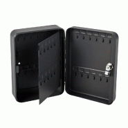 Armoire à clés - 44 crochets - Acier gris - l.18 x h.25 x p.8 cm - 2 clés incluses_1