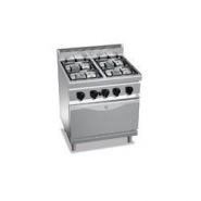 Fourneau gaz professionnel 4 feux - Four GN 2/1 - 29,3 kW - Art Cuisines Pro_1