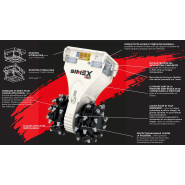 Fraise hydraulique à double tambour pour les pelles de 50 à 75 tonnes - TF 3100 - Simex_1