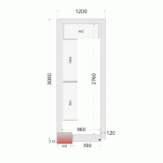Kit de rayonnage pour Chambres Froides Négatives Tefcold CRNF1230_1
