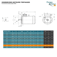Moteur électrique triphasé CEMER MS132S22B14 - 230/400V - 7,5 kW - 3000 tr/min - Bride B14 - Aluminium - IP55_1