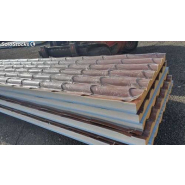 Panneau sandwich imitation tuile - Toiture légère et économique - Différentes épaisseurs, couleurs et finitions_1