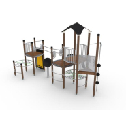 Structure multi-jeux 5 à 12 ans - UniPlay Sungam - 8071075 - Hags - poteaux bois - fondation à enterrer_1