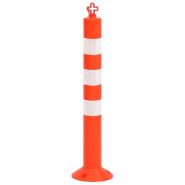 Vidaxl bornes de contrôle du trafic 4 pcs avec chaîne 75 cm pe 150963_1